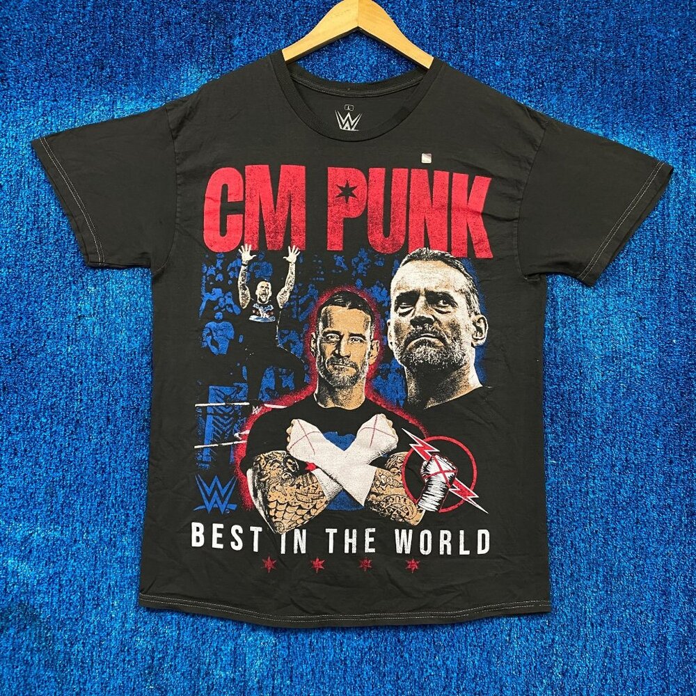 WWE Legends CM Punk Graphic Wrestling T-Shirt Size L
